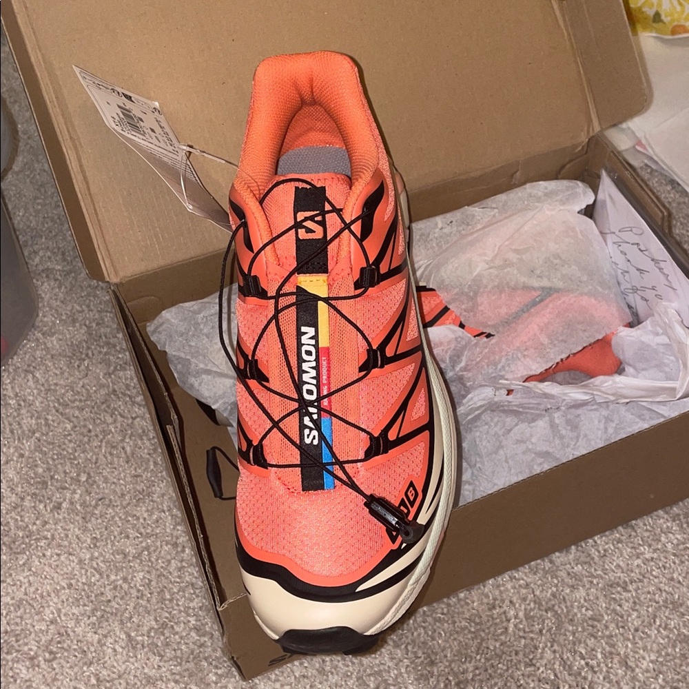 Salomon Women's Sneakers - Pinky Orange and Black